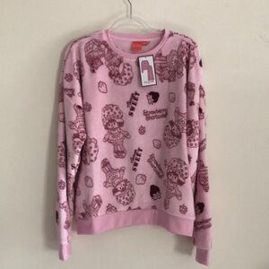 Pink Strawberry Shortcake Sweatshirt SIZE L NWT